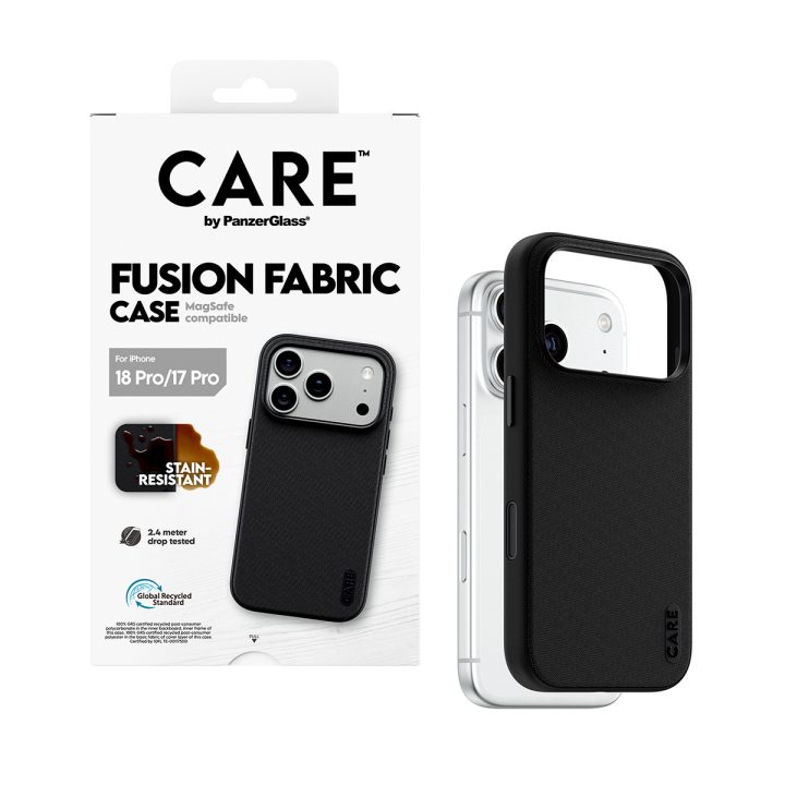 PanzerGlass CARE™ by ® Fusion Fabric Case Black w. MagSafe iPhone 18…