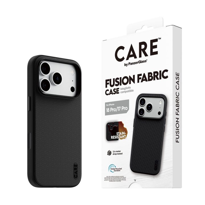PanzerGlass CARE™ by ® Fusion Fabric Case Black w. MagSafe iPhone 18…