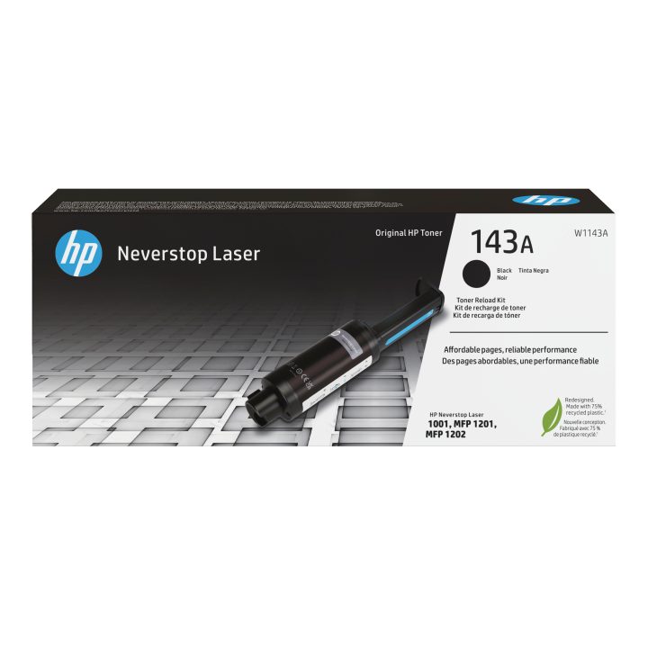 Kit de recarga de toner original HP Neverstop 143A preto