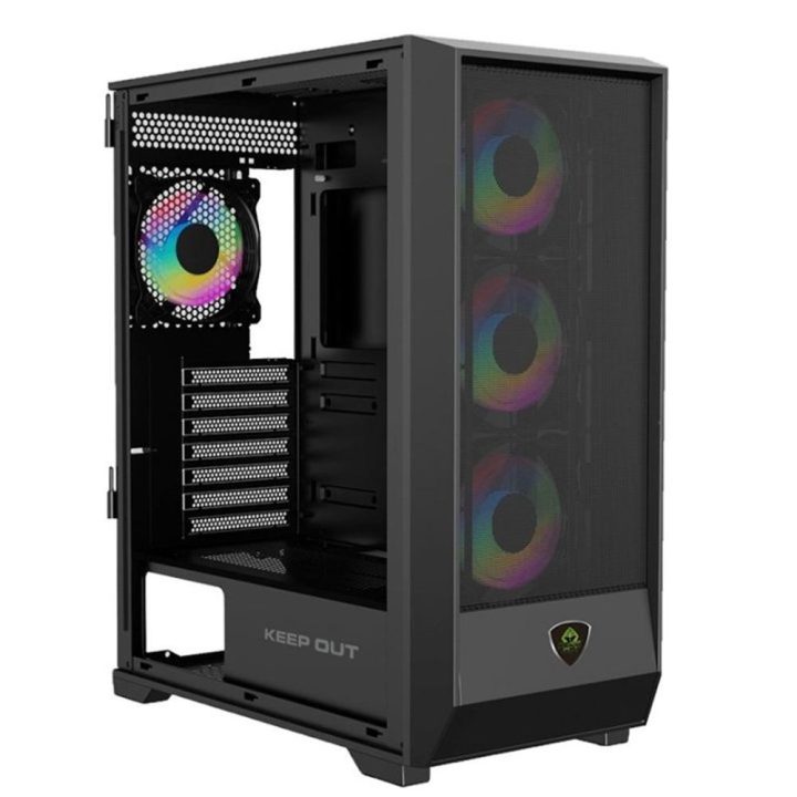 Caja ordenador gaming keep out xc-501 mesh ATX ARGB cristal templado…