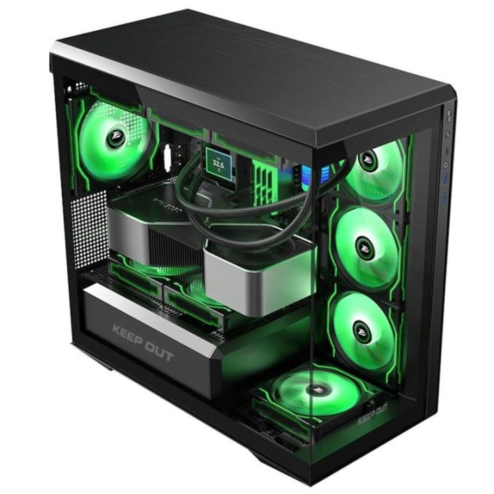 Keep Out Caixa M-ATX XC-905 Pro+ 4FANS HUB Type C