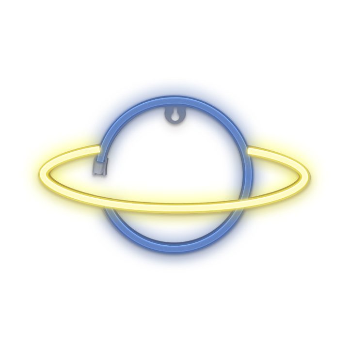 Lâmpada Forever neon LED saturn yellow blue (RTV100228)