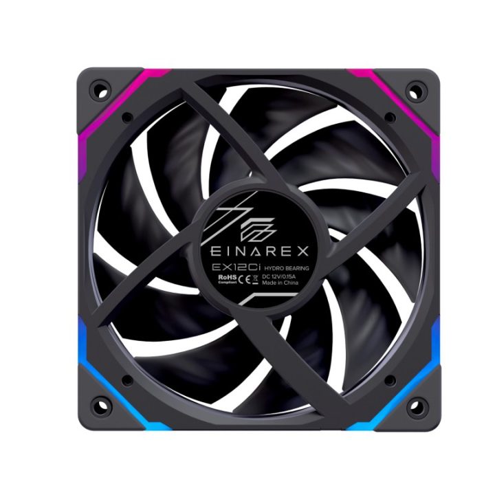 Einarex EX12CI ARGB 120mm Case Fan Black Inverted (EXFN-12C11-B)