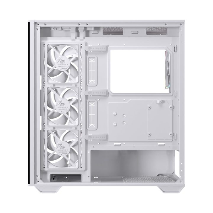 Gabinete PC gaming Einarex S700 RGB ATX vidro temperado branco…