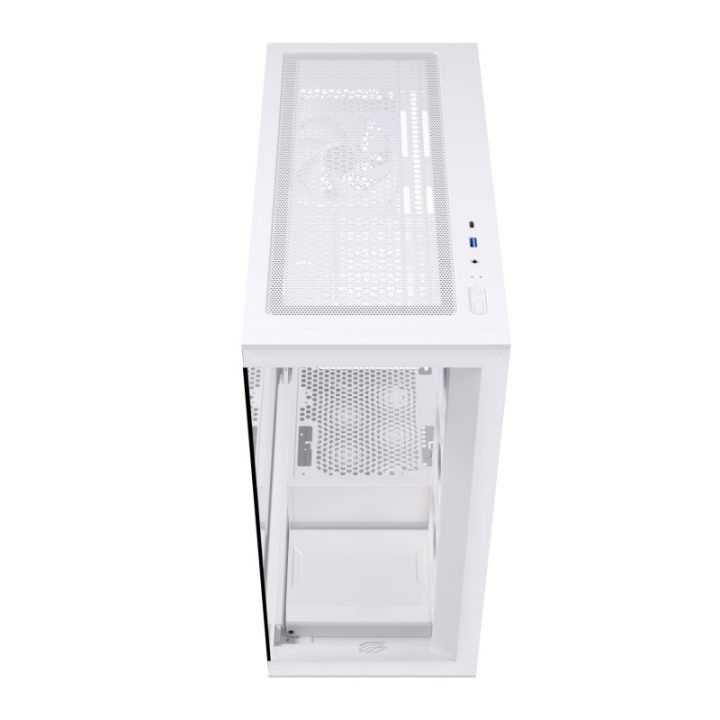 Gabinete PC gaming Einarex S700 RGB ATX vidro temperado branco…