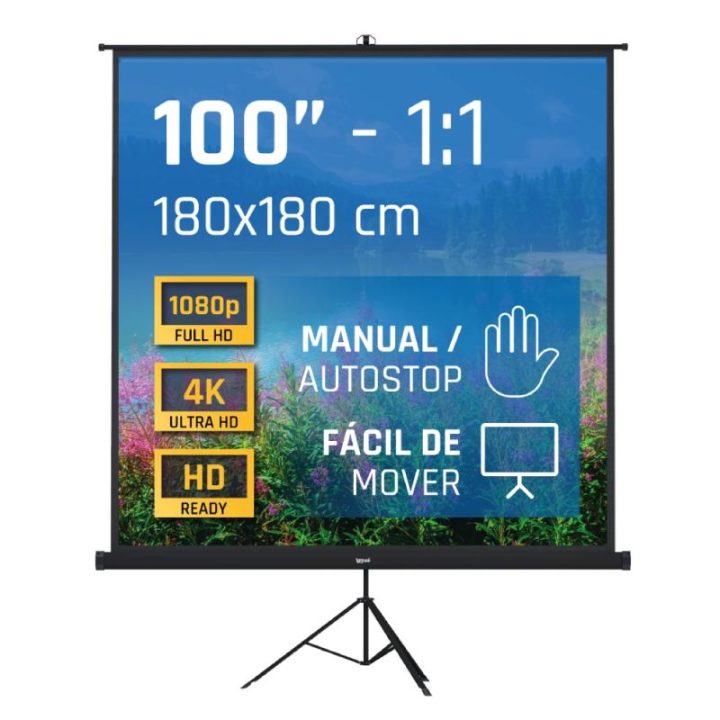 iggual 100" Screen 180x180 cm with Tripod + Bag