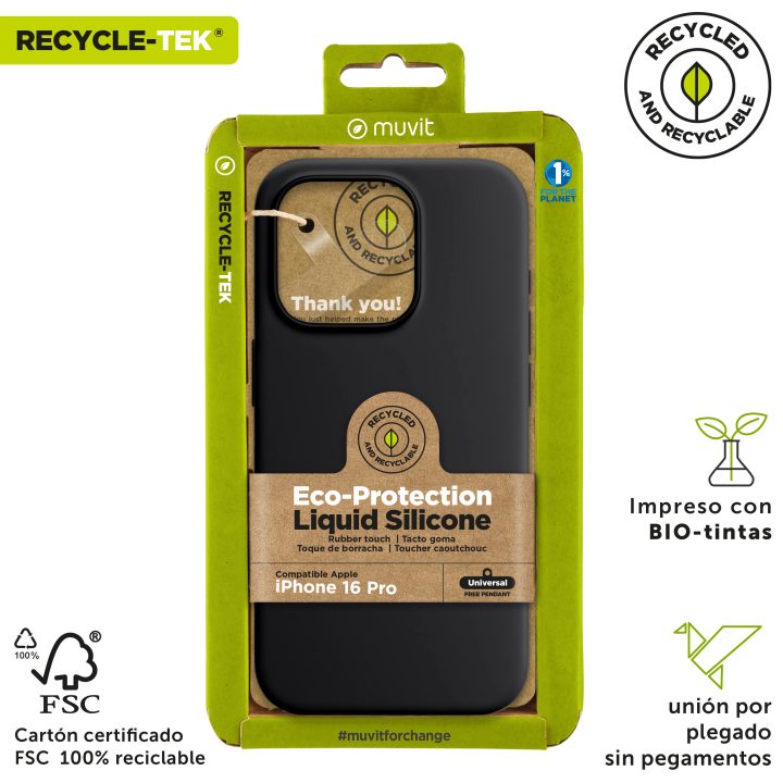 Muvit recycletek liquid silicone case for Apple iPhone 16 Pro Max…