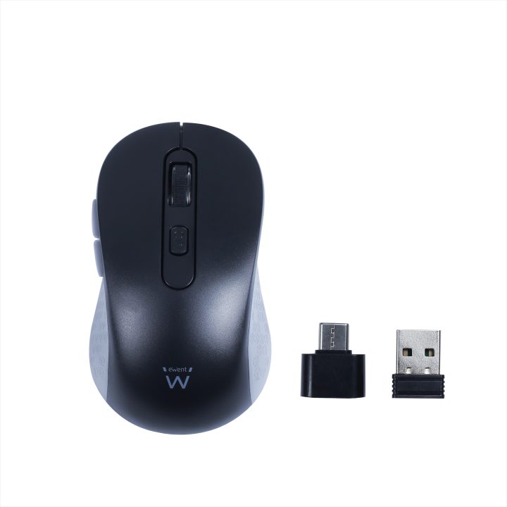 Rato sem fios Ewent USB-A de 2,4 GHz com botões silenciosos e…