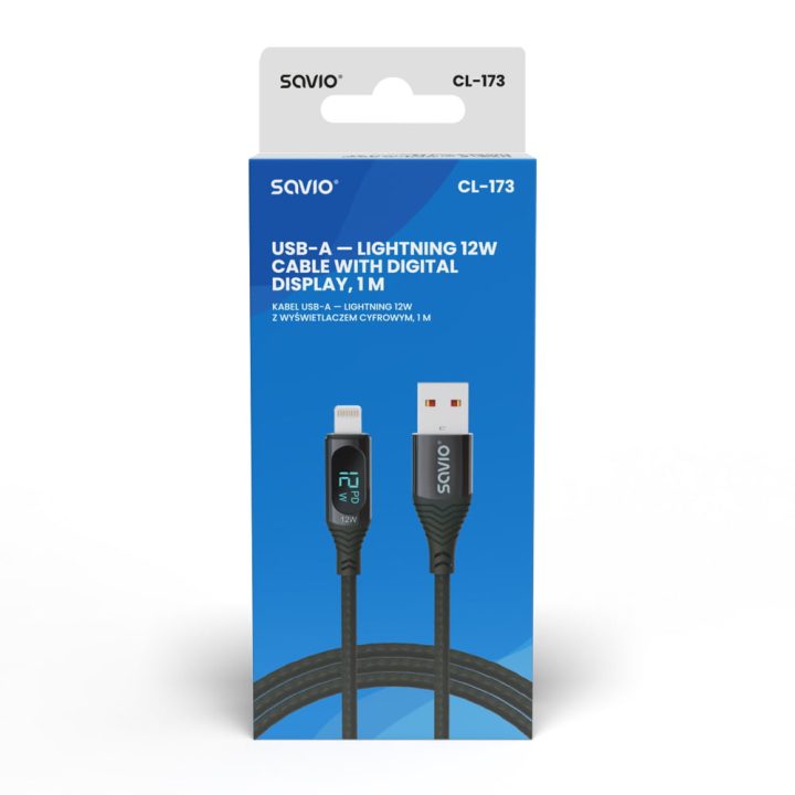 Cabo USB-C savio cl-173 preto USB-A 1 m