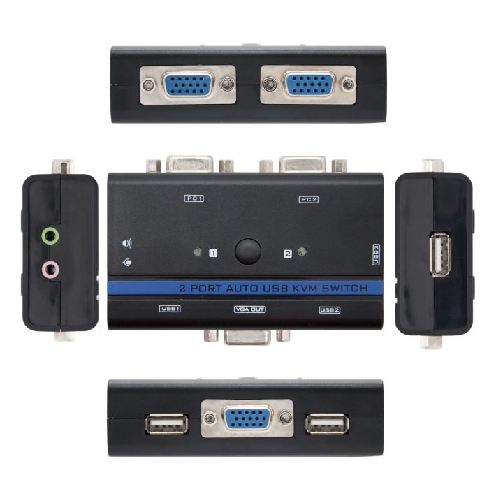 Nanocable KVM SWITCH VGA USB 1U-2PC+CABLE