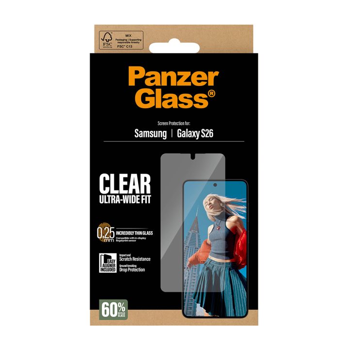 PanzerGlass ® Protetor de Ecrã Samsung Galaxy S26 | Ultra-Wide Fit c…