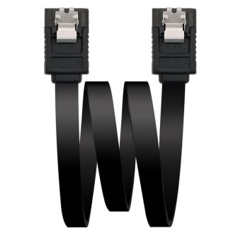 Nanocable CABLE SATA III DADOS 6G COM ANCLAGEM, PRETO, 0,5 M