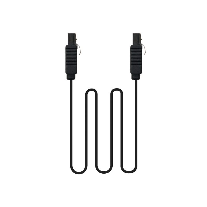 Nanocable SATA III DATA CABLE 6G WITH LOCKING CLIPS, BLACK, 0.5 M