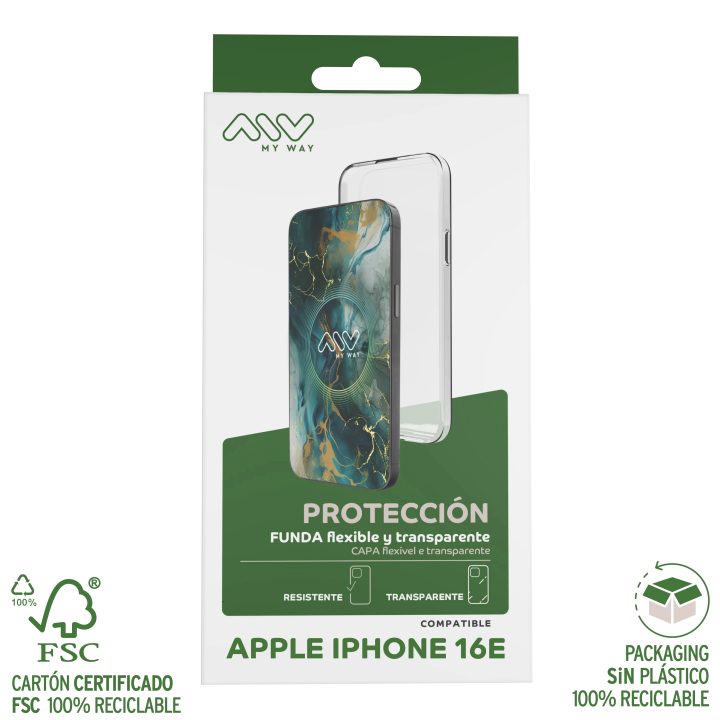 Capa Myway para Apple iPhone 16E transparente (MWCRS0443)