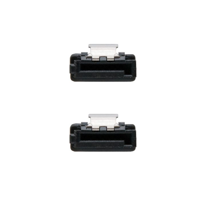Nanocable CABLE SATA III DADOS 6G COM ANCLAGEM, PRETO, 0,5 M