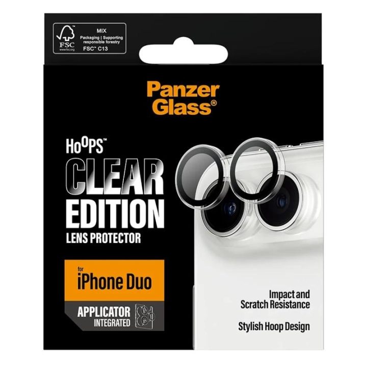 PanzerGlass ® Hoops® Camera Lens Protector Clear iPhone Duo Screen…