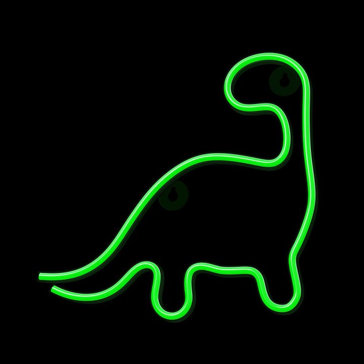 Lâmpada Forever neon LED dinossauro verde (RTV100298)