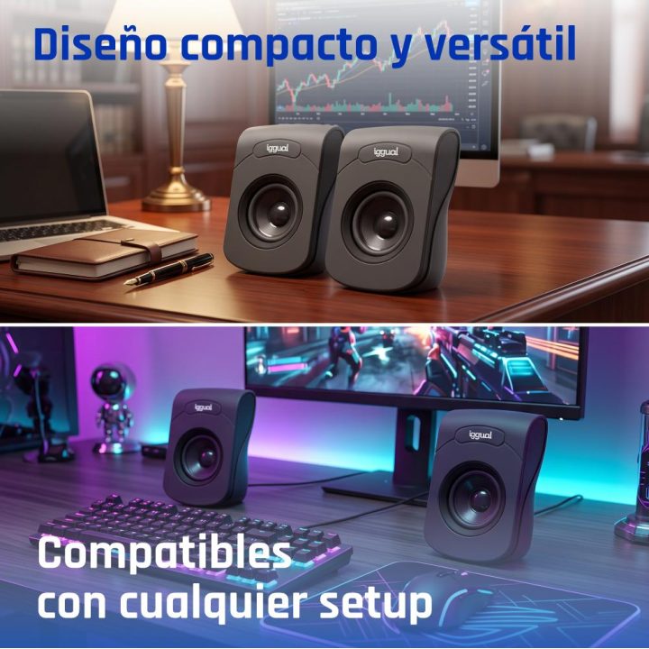 iggual 2.0 Speakers 6W Mini-Jack + USB