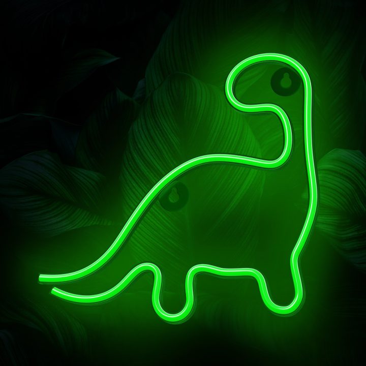 Lâmpada Forever neon LED dinossauro verde (RTV100298)