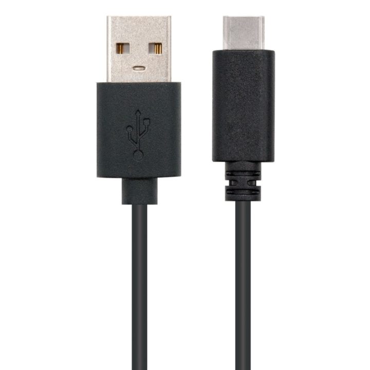 Nanocable USB 2.0, 2m cabo USB USB C 2 x USB A 0,48 Gbit/s Preto