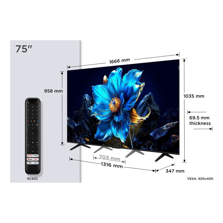 TCL P7K 75P7K 75" QLED 4K Smart TV