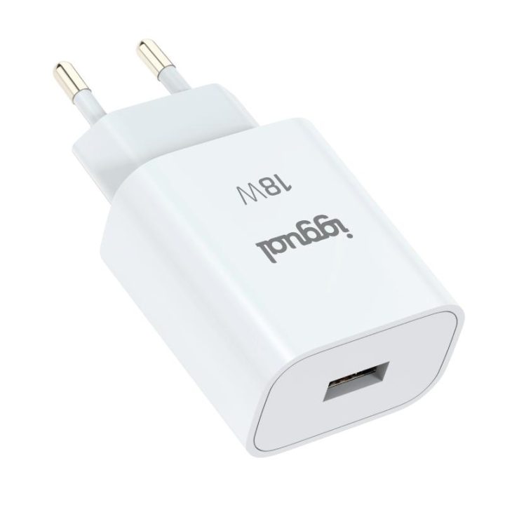 iggual Cargador 1xUSB carga rápida QC3.0 18W