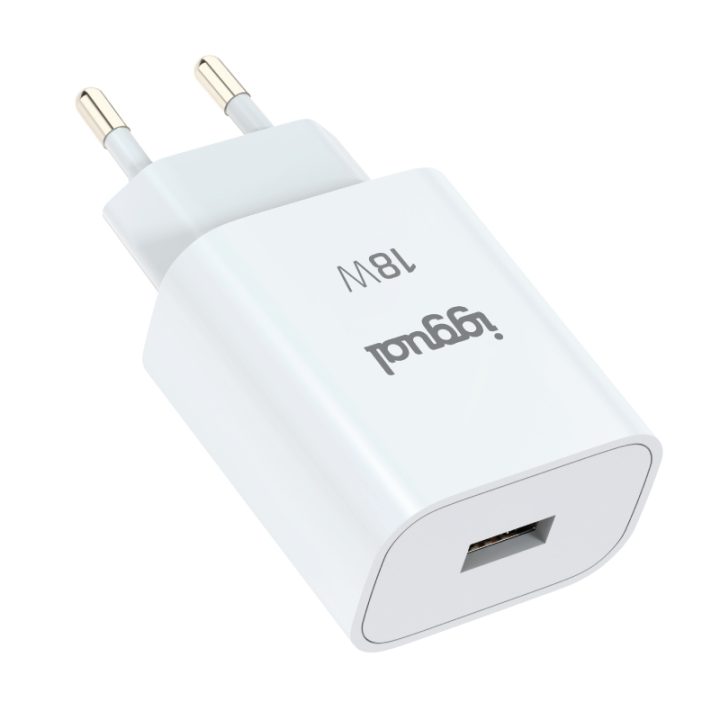 iggual 1xUSB Fast Charger QC3.0 18W