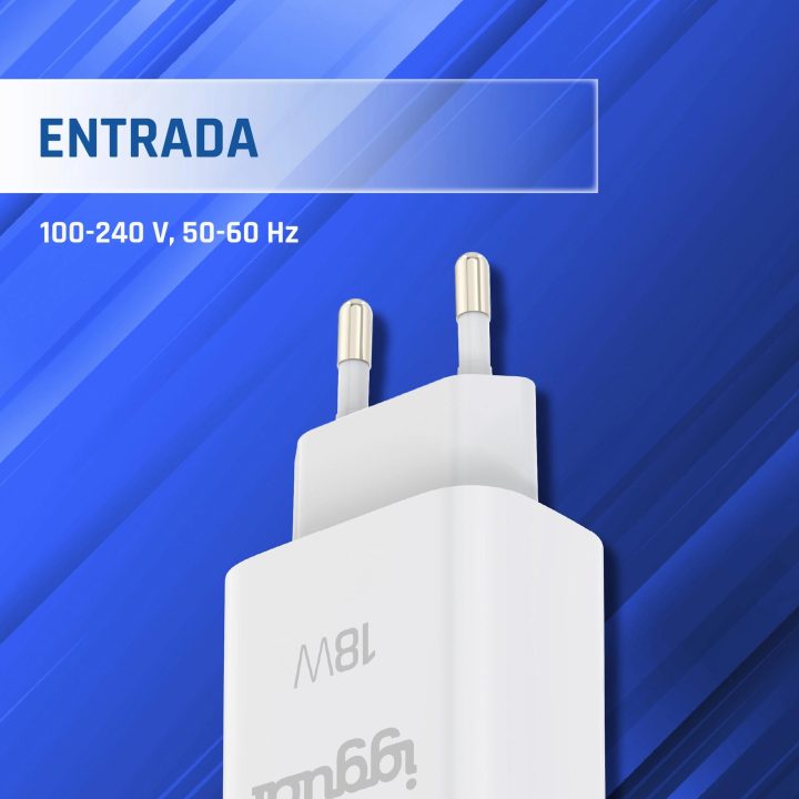 iggual Carregador 1xUSB carga rápida QC3.0 18W