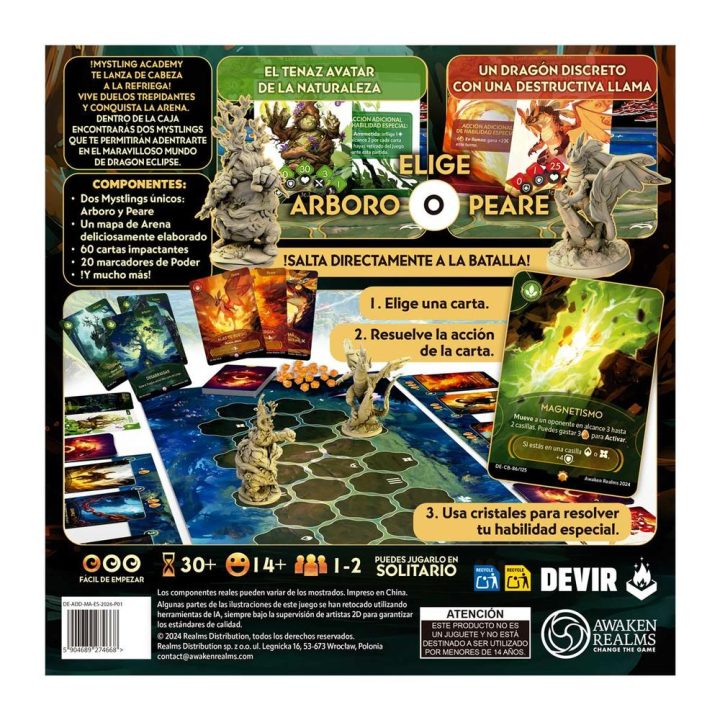 Devir Board Game Dragon Eclipse: Mystling Academy - Peare vs. Arboro…