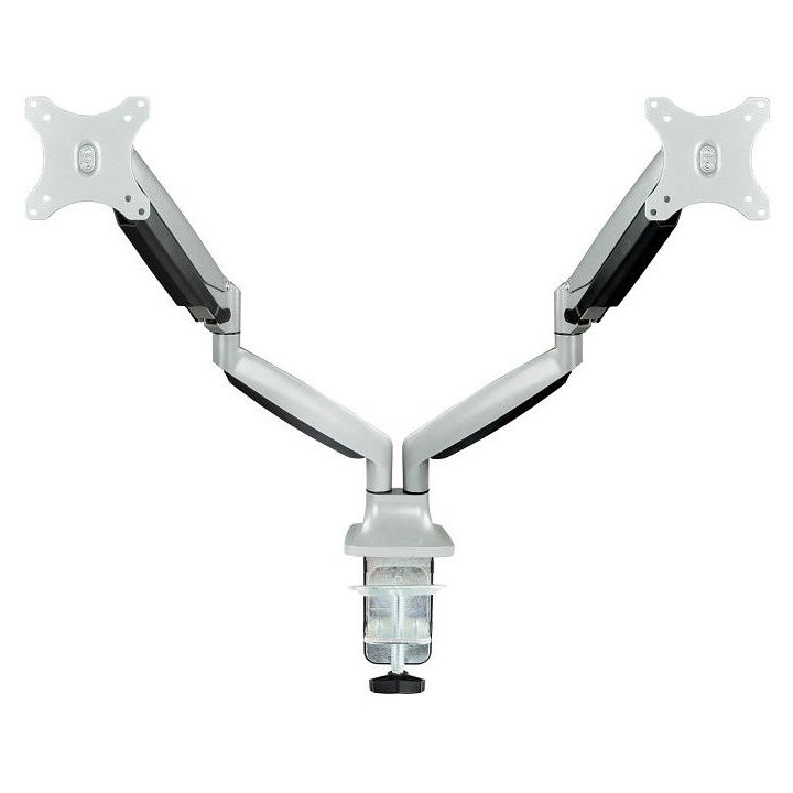 TooQ Soporte de Mesa Giratorio e Inclinable para 2 Pantallas (Monitor…