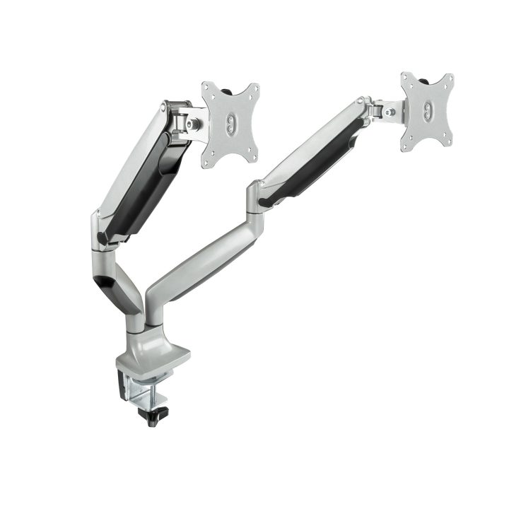 TooQ Suporte de Mesa Rotativo e Inclinável para 2 Ecrãs (Monitor / TV…
