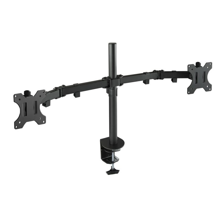 TooQ Suporte de Mesa Rotativo e Inclinável para 2 Ecrãs (Monitor / TV…