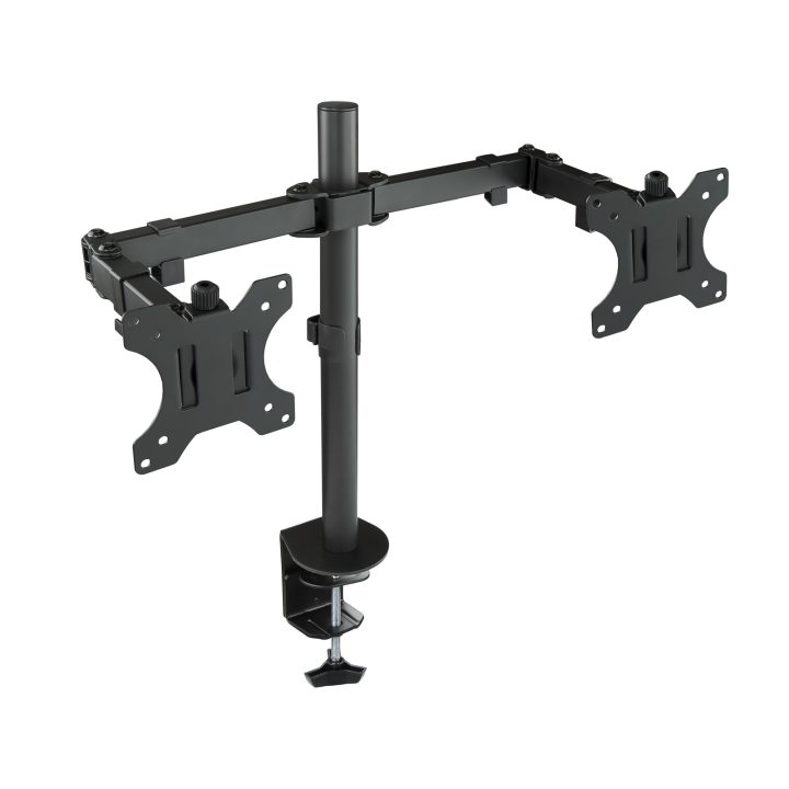 TooQ Suporte de Mesa Rotativo e Inclinável para 2 Ecrãs (Monitor / TV…