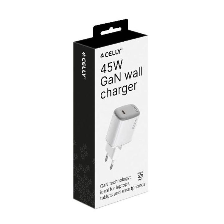 Celly UPTC1USBC45WWH Smartphone & Tablet Charger, White AC Fast…