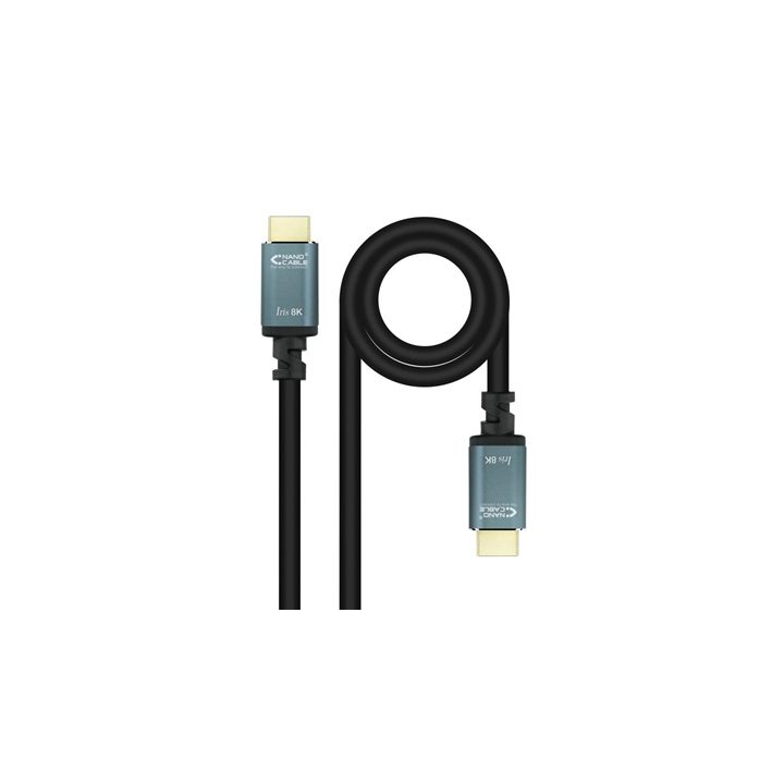 Nanocable Cabo HDMI 2.1 IRIS 8K A/M-A/M, Preto, 3 Metros