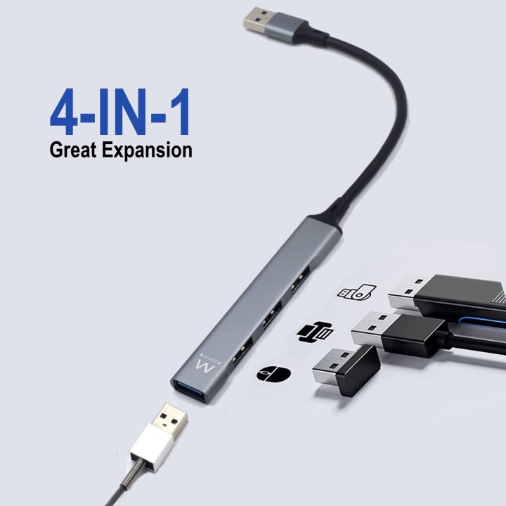 Ewent EW1144 hub de interface USB 3.2 Gen 1 (3.1 Gen 1) Type-A 5000…