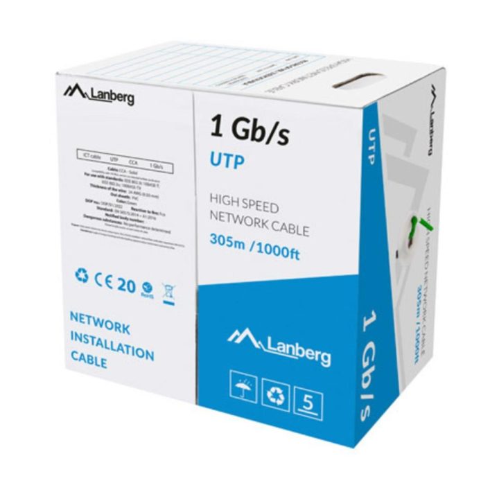 Lanberg LCU6-10CC-0305-G cabo de rede Verde 305 m U/UTP (UTP)