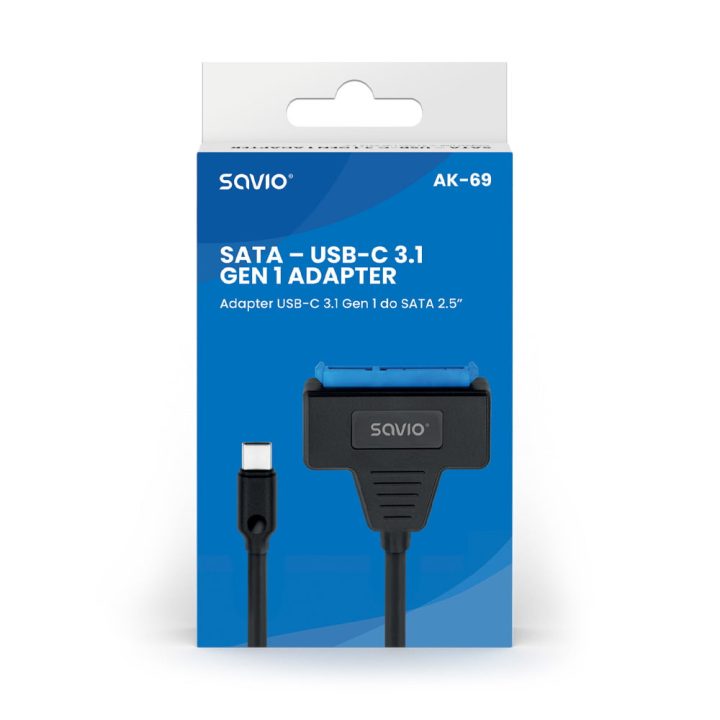 Adaptador SATA para USB-C Savio AK-69 0,25 m (SAVAK-69)