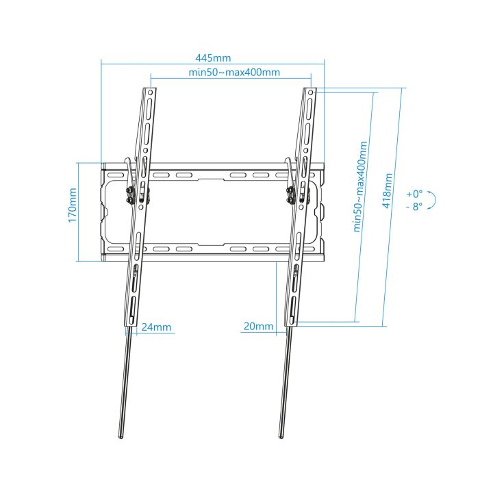 TooQ LP1071T-B TV Mount 70" Black
