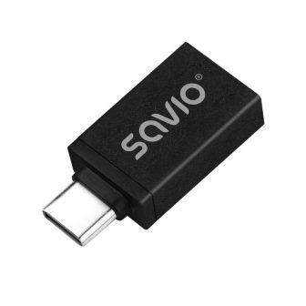 Adaptador savio ak-80 USB-a 3.1 USB-C 3.1 black (SAVAK-80)