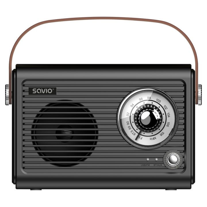 Rádio portátil Savio RS-01 preto-castanho