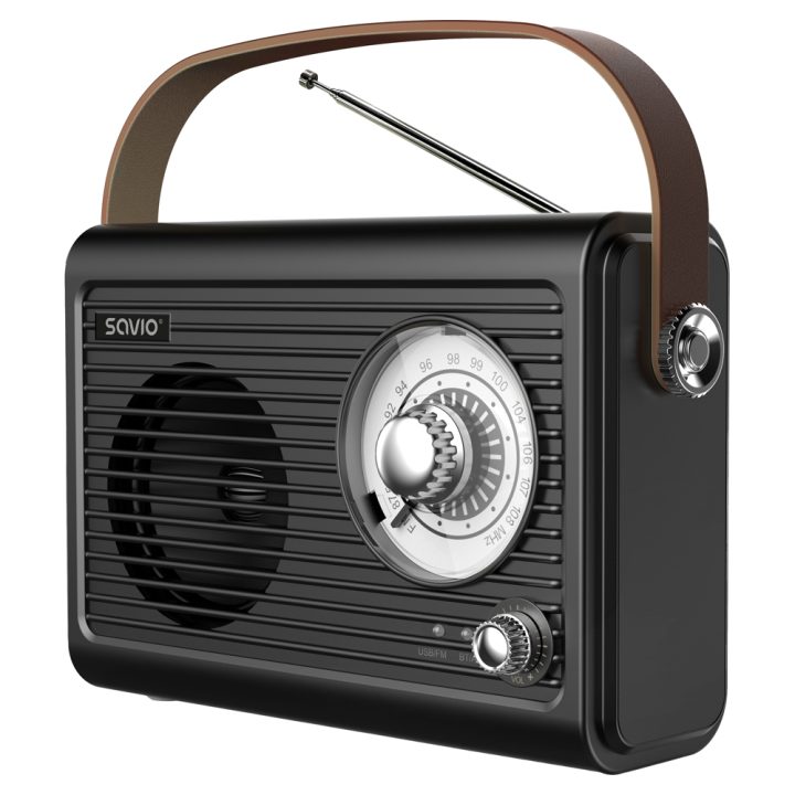 Rádio portátil Savio RS-01 preto-castanho