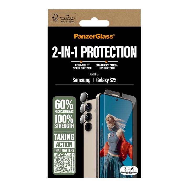 PanzerGlass ® 2-in-1 Protection Bundle Samsung Galaxy S25 Protector…