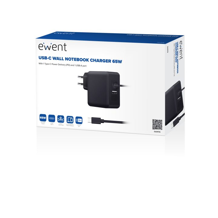 Ewent EW3978 carregador de dispositivos móveis Portátil Preto…