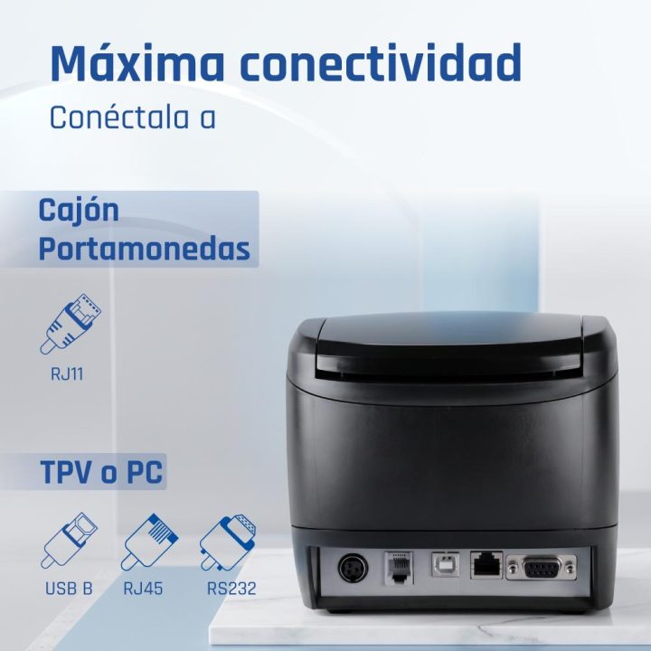 iggual Impresora térmica TP7001 USB+RS232+RJ45