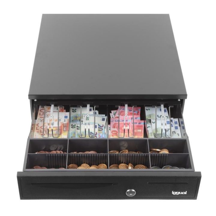 iggual IRON-20 Cash Drawer 42cm 4+8 Black