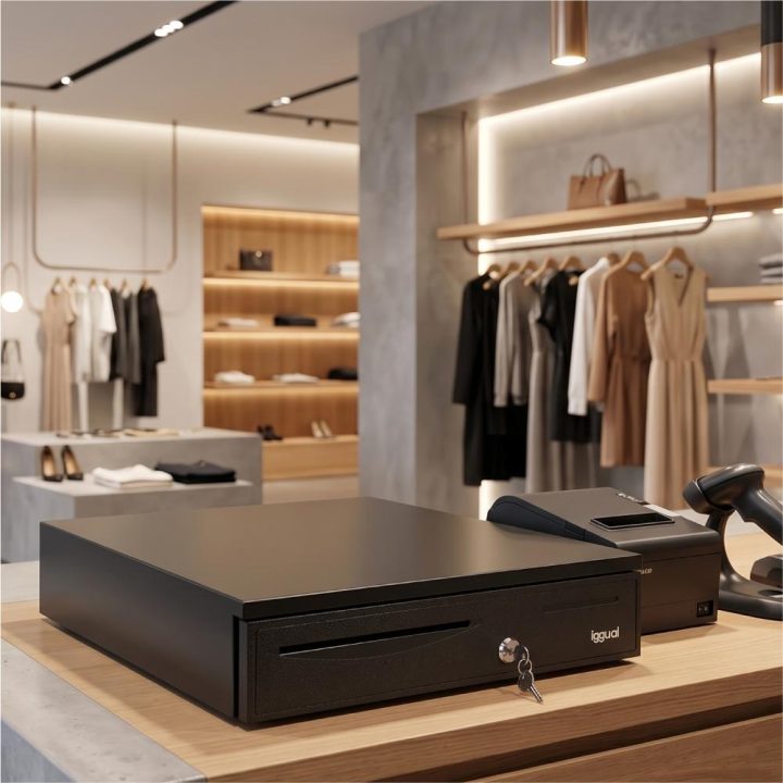 iggual IRON-20 Cash Drawer 42cm 4+8 Black