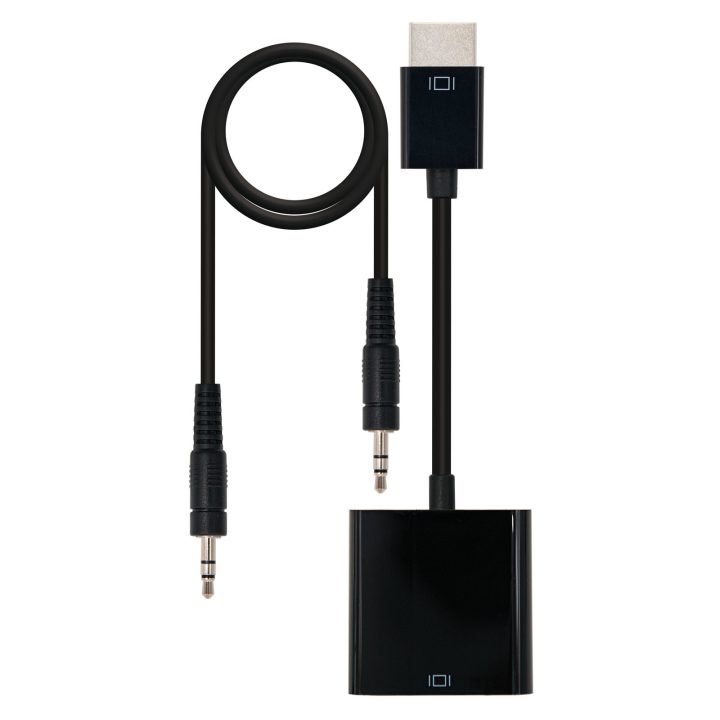 Nanocable HDMI to SVGA+Audio Converter, HDMI/M-SVGA/H+3.5/H, Black…
