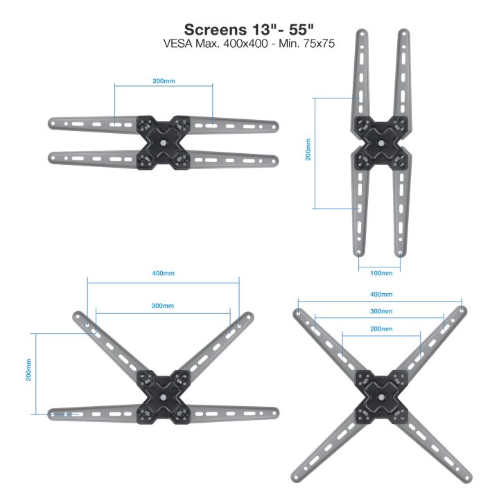 TooQ LP1355TN-B TV Wall Mount 55" Black