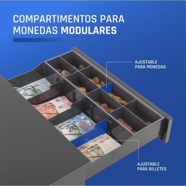 iggual Cajón portamonedas IRON-20 42cm 4+8 negro
